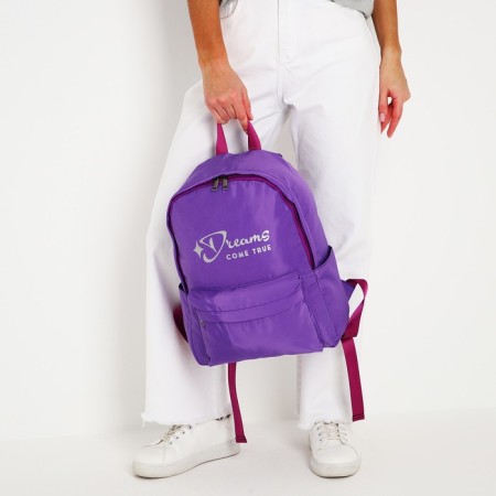 Backpack School Textile Dreams Come True, purple color, 38 x 12 x 30 cm-3