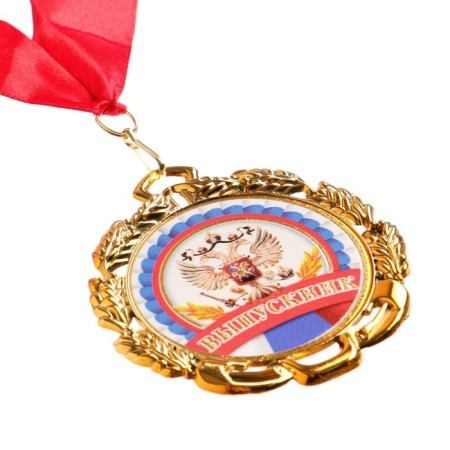 Medal with the ribbon "Graduate", D = 70 mm-2