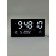Electronic wall clock, calendar and thermometer, 47.5 x 25.3 cm, white numbers 10.8 x 5.3 cm 10766