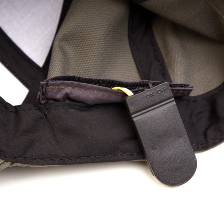 Tactical “Neon” cap with a flashlight, canvas, olive, size 59-60-3