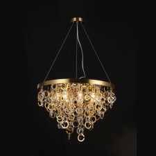 Crystal chandelier Gerhort G11067/9COP+CL, 9x60W, E14, 60x60 cm, bronze color