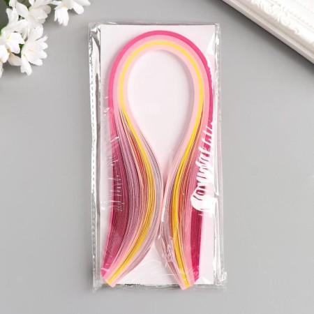 Strips for quilling 100 strips density 120 grams "Pink gradient" w. 0.5 cm dl. 39 cm-5