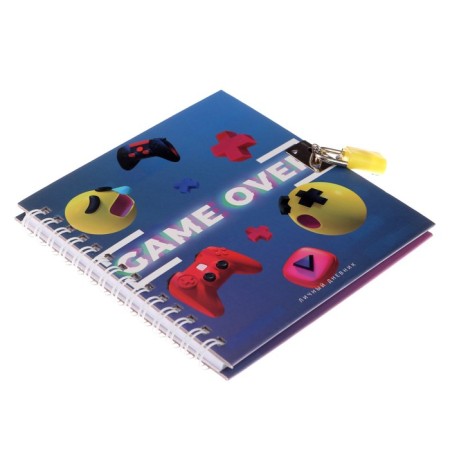 Notebook Gift Book on a lock, A6, 45 sheets, in a ruler, Best Gamer-1