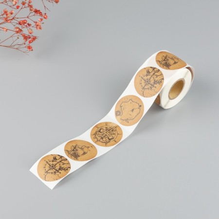 Stick Paper "Sea. Ship" Craft D = 3.8 cm 252 pcs in roll