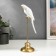 Souvenir Polystone "White Parrot Ara on Golden Pug" 27.5x8.5x9 cm