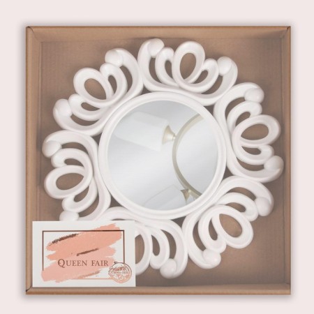 Mirror wall “curls”, D mirror surface 11 cm, white color-3