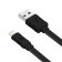 Hoco X5, USB cable - Lightning, 2.4 A, 1 m, flat, black