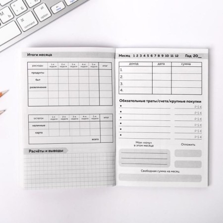 Smart notebook Cashbook A6, 68 sheets I NEED My Money-4