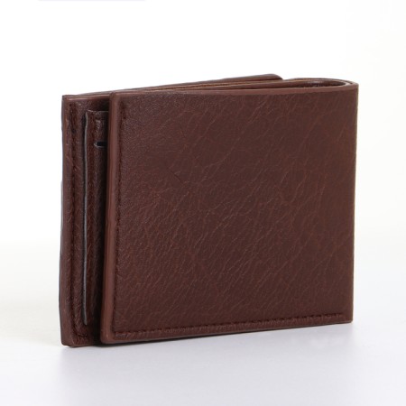 Male purse without fastening, brown color-1