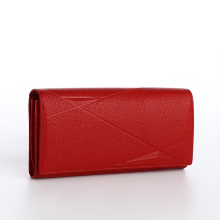 Women's wallet on magnet, red color