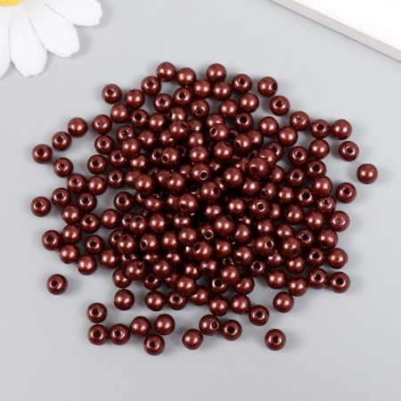 Beads for creativity plastic "Olive-brown" set of 200 pcs d = 0.6 cm-1