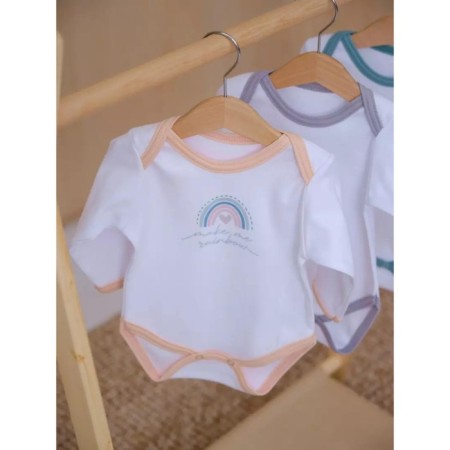 Body baby with a long sleeve Rant Rainbow, height 68 cm, peach color-1