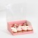 Confectionery box with PVC lid, packaging, "pink", 25 x 22.5 x 10 cm