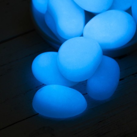 Decorative stones for the aquarium, luminous, 45 mm, 200 g, turquoise-1