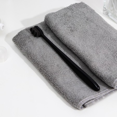 Super -furry toothbrush, 10,000 bristles, ribbed, black-1
