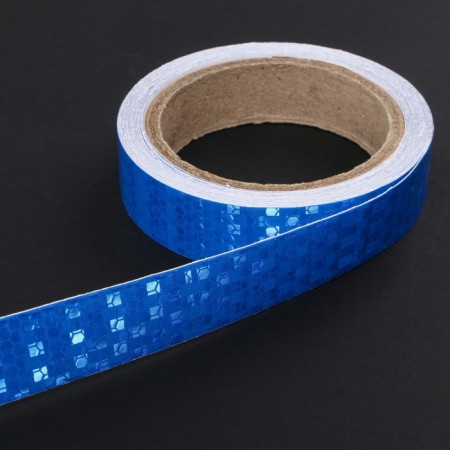 Reflective tape, self -adhesive, blue, 2 cm x 8 m