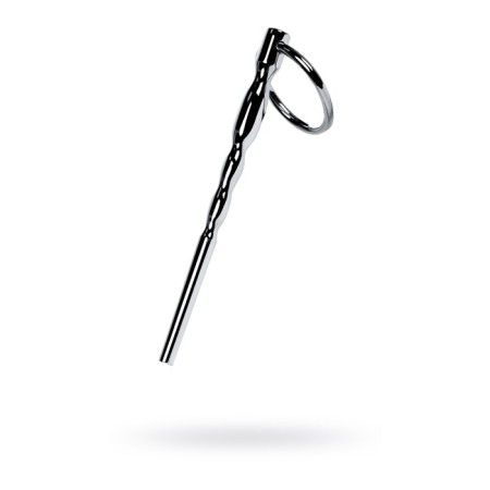 Toyfa Metal urethral plag, with a ring on the base, silver, 10.5 cm
