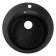 Sink for a kitchen made of stone Zein 510/Q4, D = 507 mm, round, overflow, black color black