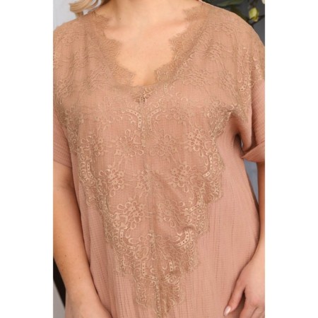 Women's dress, size 54, beige color-13