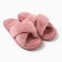 Women's slippers with an open nose, size 36-37, pink