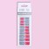 Overhead nails, 24 pcs, with adhesive plates, shape soft square, silver color/holography