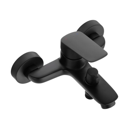 Santek bathtub "Taos", short surplus, with accessories, black matte-3