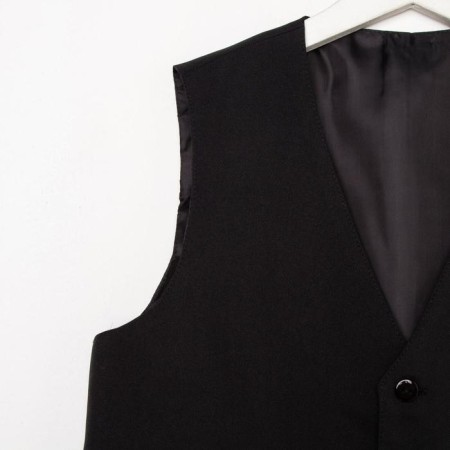 School vest for a boy, black color, height 122 cm-1
