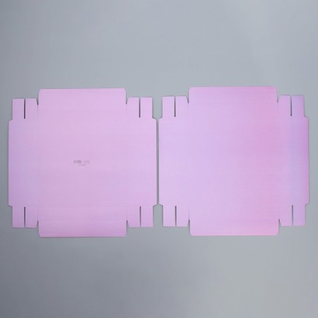 Gift box for flowers with a vase and PVC windows folding, packaging, "lavender", 23 x 30 x 23 cm-4