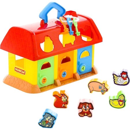 Logical toy with a sort of "House for animals", mix-2