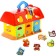 Logical toy with a sort of "House for animals", mix