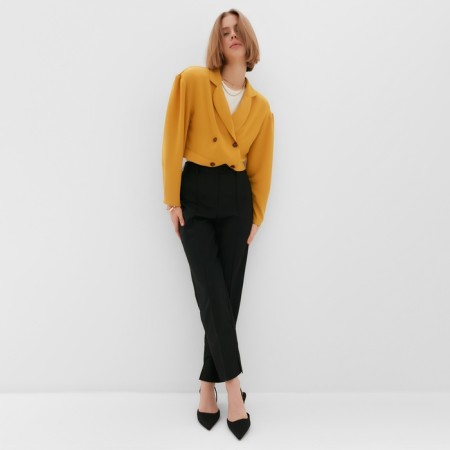 Women's jacket Minaku: Green Trend Mustard color, river 42-1