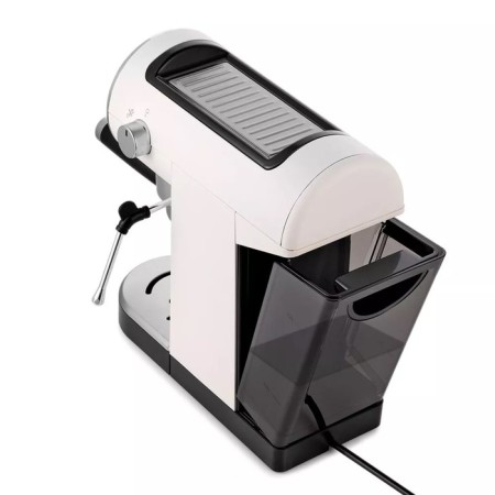 Coffee machine KitFort KT-7226, Rozhkova, 1360 watts, 0.9 l, cappuccino, white-black-5