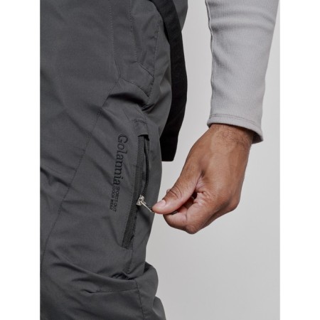 Semi-combinezone ski insulated male winter, size 54, dark gray color-12