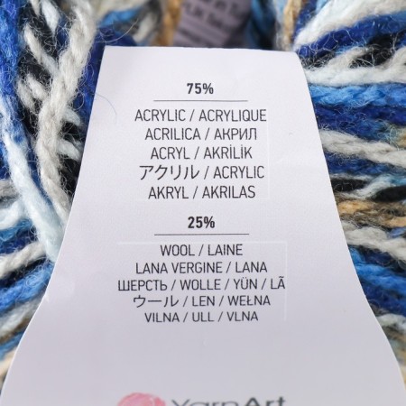 Yeritage yarn 75% acrylic, 25% wool 125m/50g (332 cornflower-white)-3