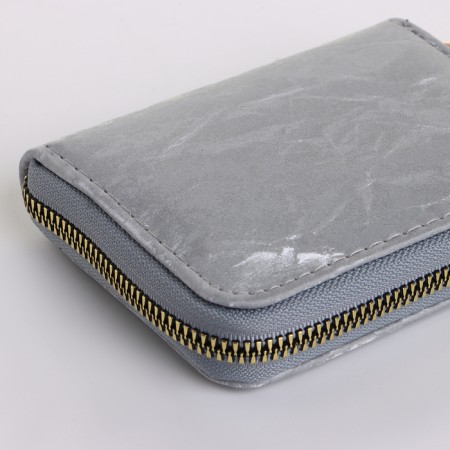 Women's wallet with lightning, gray color-3