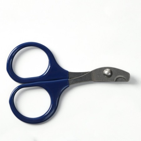 Coglot scissors curved with rubberized handles, a hole of 6 mm, dark blue-3