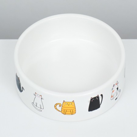 Ceramic "Kotsy" bowl 300 ml 12.5 x 4.5 cm, white-3