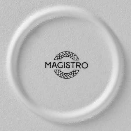 Porcelain plate Magistro line, d = 26.5 cm, white color-4