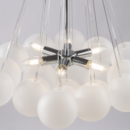 Suspended lamp Fiesta, 6xe14, color chrome-2
