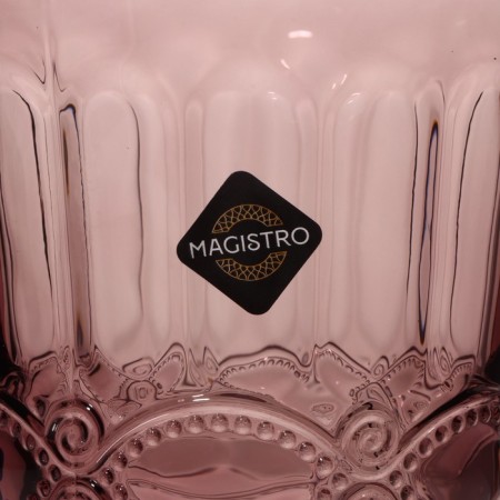 Glass glass Magistro "La-Channel", 220 ml, pink color-7