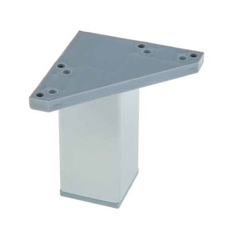 Stationary support, square OSK - 100 K, H = 100 mm, matte chromium color-1