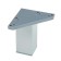 Stationary support, square OSK - 100 K, H = 100 mm, matte chromium color