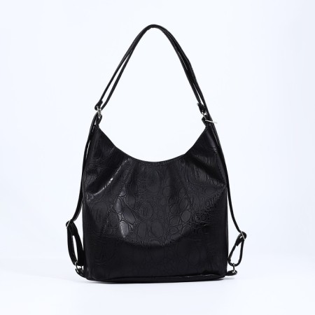 Bag Women's bag with zipper, black color