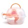 Carrier carrier carrier with a house, shelf, drinker, 29x23x23 cm, yellow