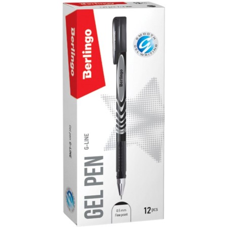 Gel handle Berlingo G-line, node 0.5mm, ink black, needle rod-3