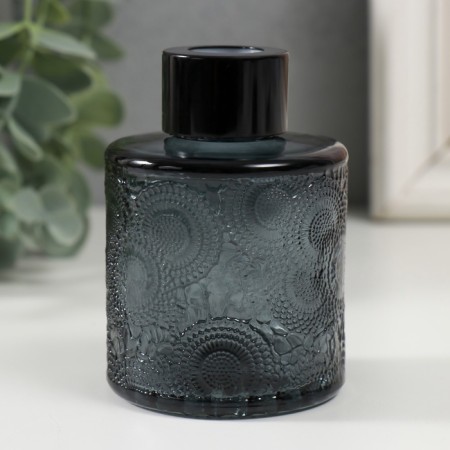 Diffusor for essential oils with a "Flower" transparent gray lid 100 ml 6x6x8 cm-3