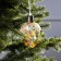 Fir -tree ball "Boil yellow", batteries, 4 LED, glow warm white