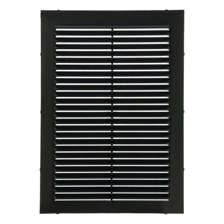 Ventilation grate "Vento" 1724V, 170x240 mm, with a grid, inexhaustible, graphite