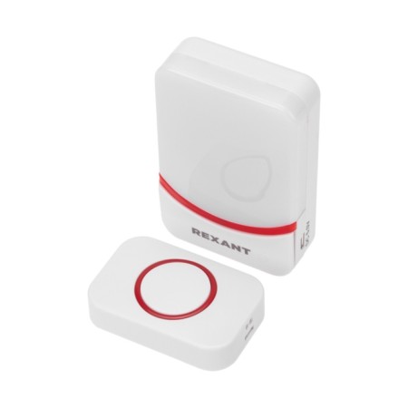 Wireless doorbell with digital coding overflowing 38 melodies 150m IP44 (white/red