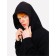 Male sweatshirt is laid, the color is black, size 50